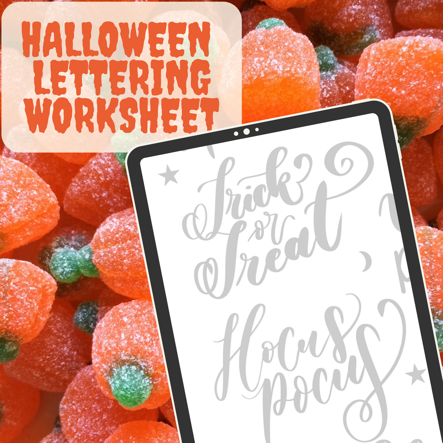 Halloween Lettering Worksheet