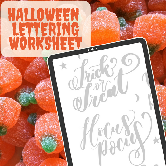 Halloween Lettering Worksheet