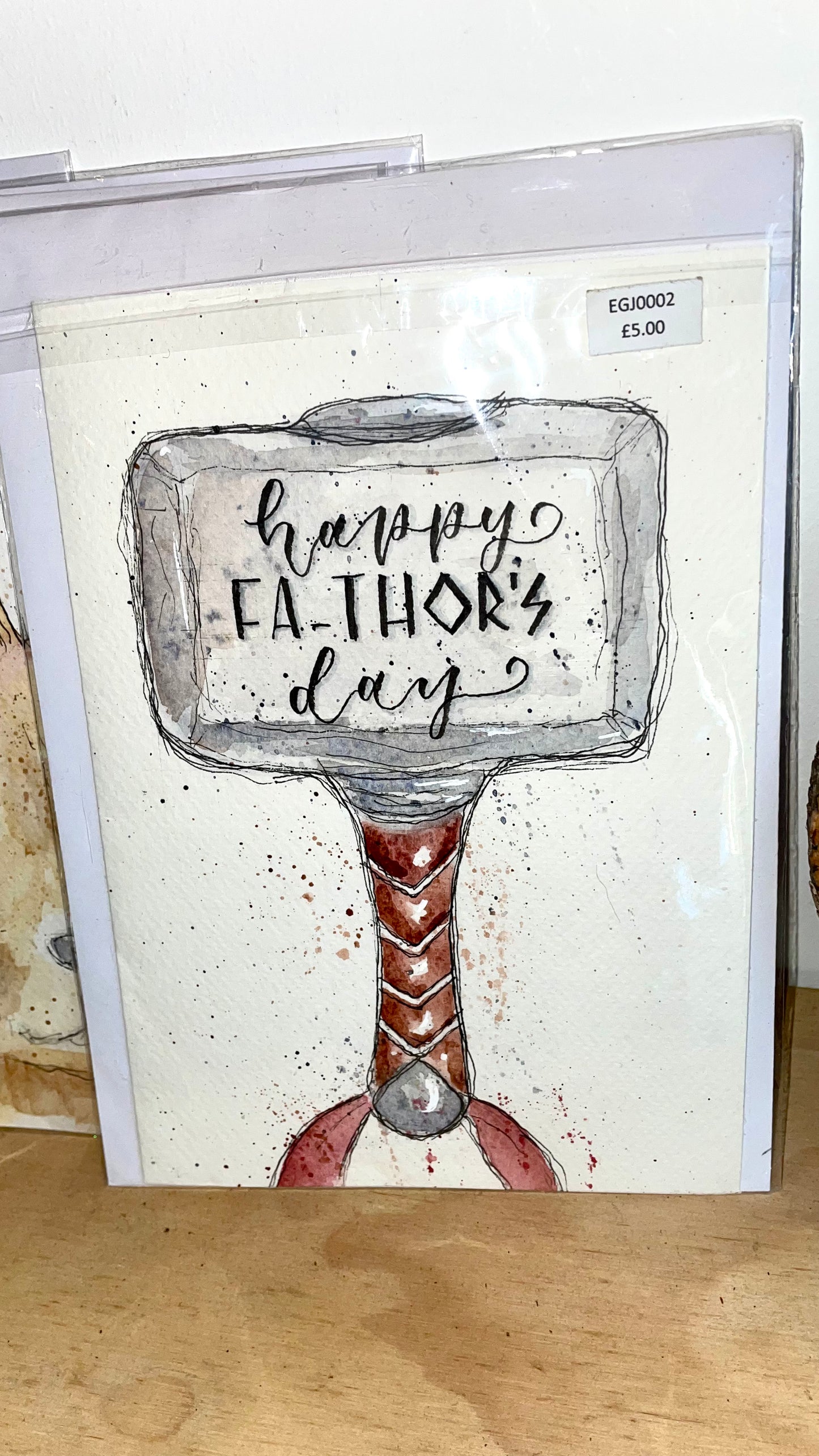 Happy Fa-Thor's Day Card - Mjolnir