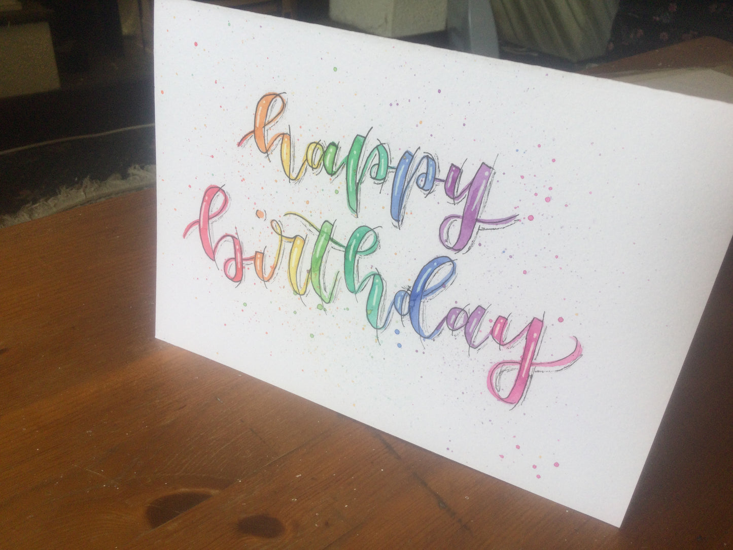 Happy Birthday Card - Rainbow Lettering